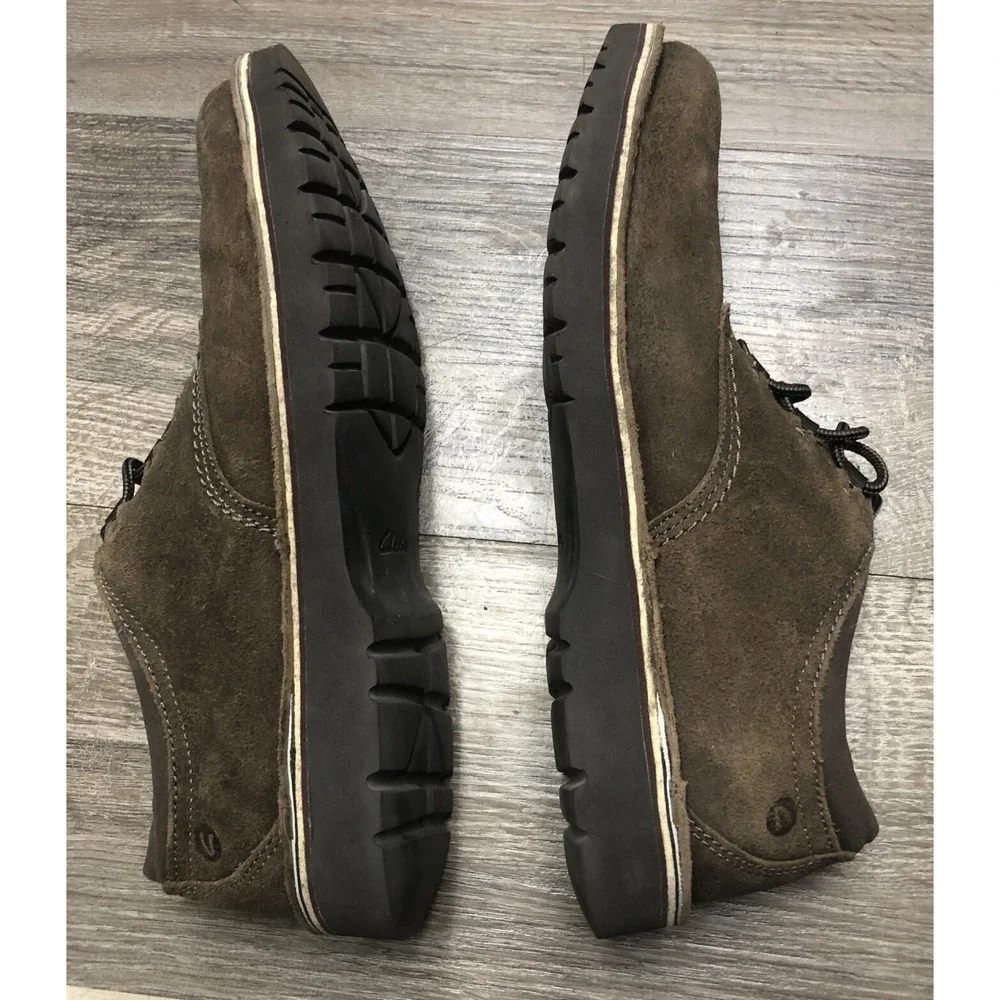 Clarks Oxford Shoes Men's 11.5 Brown Suede Eastford Low‎